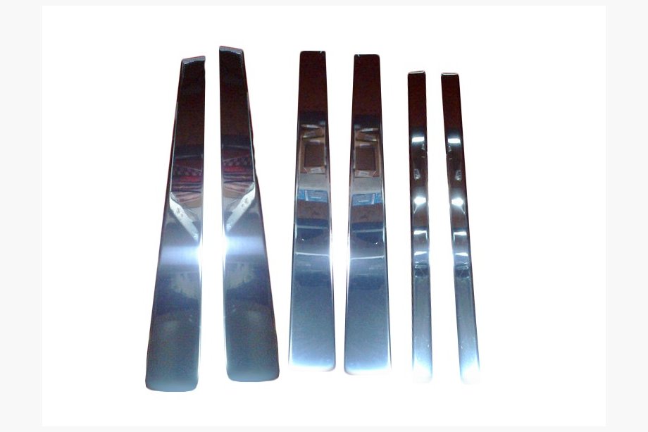 Mitsubishi Pajero Wagon IV 2006-2021 Stainless Steel Door Pillar Covers (6 pcs) Image