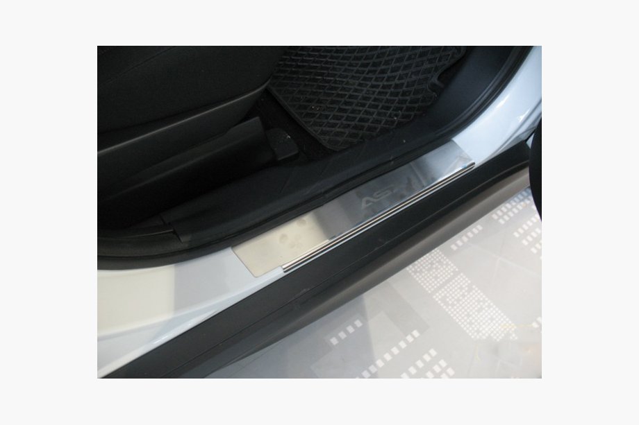 Mitsubishi ASX 2010-2023 Door Sill Covers Nataniko (4 pcs, Stainless Steel) Image