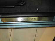 Mitsubishi Lancer 9 2004-2008 Door Sill Covers Nataniko (4 pcs, Stainless Steel) Door Sill Protectors Natanko Premium (4 pcs, Stainless Steel) photo 1