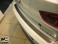 Mitsubishi Lancer X 2008- Rear bumper protector without edge SD Nataniko (stainless steel) photo 1