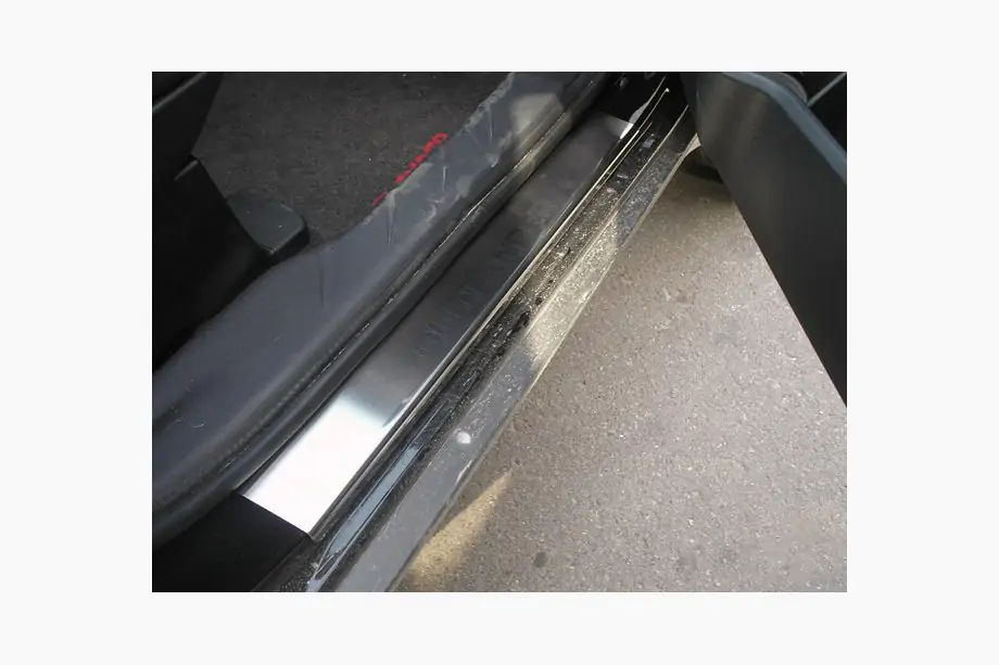 Mitsubishi Outlander 2006-2012 Door Sill Covers Nataniko (4 pcs, Stainless Steel) Premium - 3M Tape, 0.8 mm Image