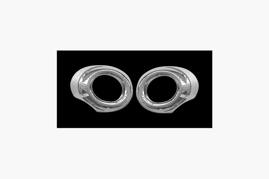 Mitsubishi Lancer X 2008- Chrome Fog Light Covers (2 pcs, plastic) Image