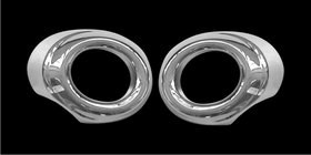 Mitsubishi Lancer X 2008- Chrome Fog Light Covers (2 pcs, plastic) photo 1