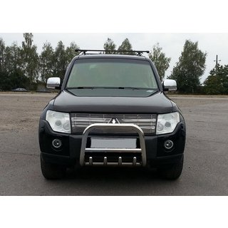 Bull Bar QT006 (Stainless Steel) Mitsubishi Pajero Wagon III 1999-2006 photo 1