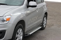 Mitsubishi ASX 2010-2023 Side Steps Allmond Grey (2 pcs, Aluminum) photo 1