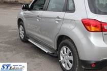 Mitsubishi ASX 2010-2023 Side Steps Allmond Grey (2 pcs, Aluminum) photo 4