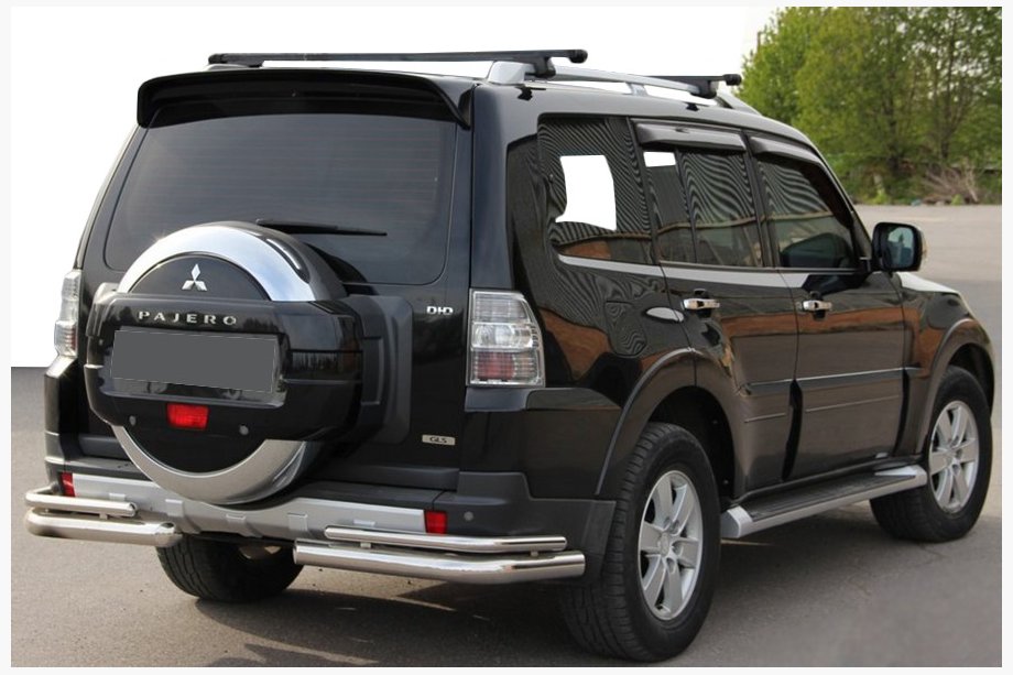 Mitsubishi Pajero Wagon III 1999-2006 Rear Bar AK003 Double (Stainless Steel) Image