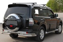 Mitsubishi Pajero Wagon III 1999-2006 Rear Bar AK003 Double (Stainless Steel) photo 1
