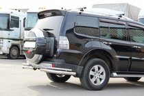 Mitsubishi Pajero Wagon III 1999-2006 Rear Bar AK003 Double (Stainless Steel) photo 2