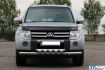 Mitsubishi Pajero Wagon IV 2006-2021 Front Bar ST015 (Stainless Steel) photo 4