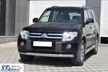 Mitsubishi Pajero Wagon III 1999-2006 Front Bar ST008 (Stainless Steel) photo 3