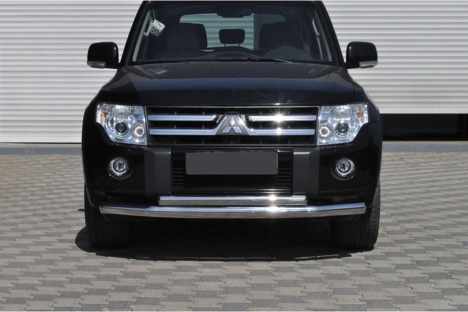 Mitsubishi Pajero Wagon IV 2006-2021 Front Bar ST014 (Stainless Steel) Image