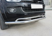 Volkswagen Amarok 2010-2022 Front Bar Double Vegas 2010-2016 Stainless Steel d70/42 mm photo 1