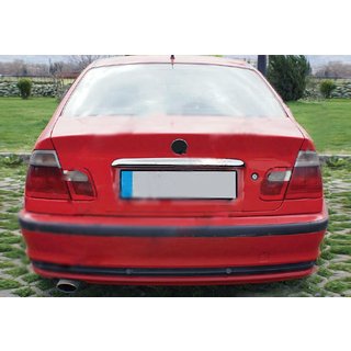 Chrome trim above license plate