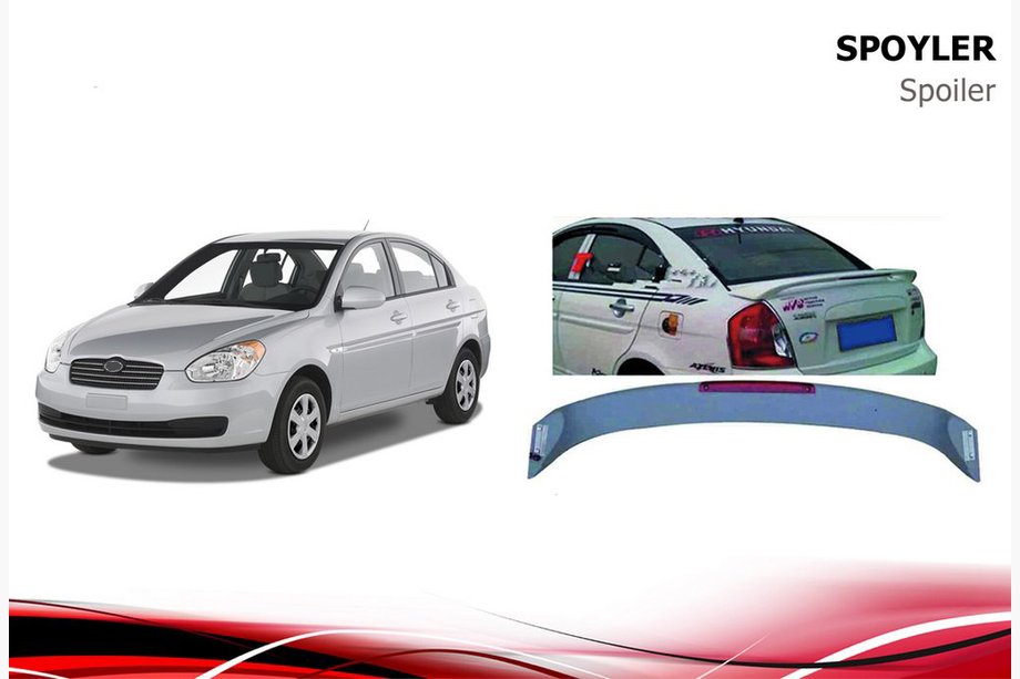 Hyundai Accent 2006-2010 Niken Spoiler (primed for painting) Image