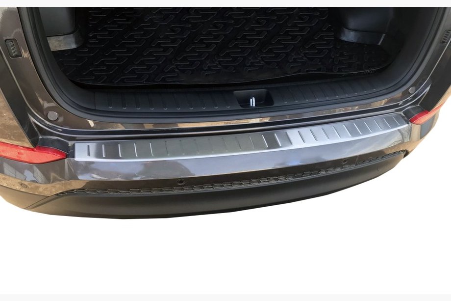 Hyundai Tucson TL 2016-2021 Rear bumper protector OmsaLine 2016-2018 stainless steel Image