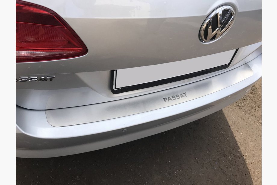 Volkswagen Passat B7 2012-2015 Rear Bumper Protector Nataniko (Stainless Steel) Image