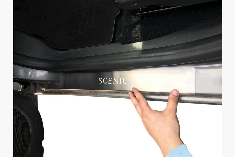 Renault Scenic/Grand 2009-2016 Door Sill Covers Nataniko (4 pcs, Stainless Steel) Image