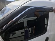 Fiat Doblo II 2010-2022 Window deflectors with chrome trim (4 pcs, Niken) photo 3