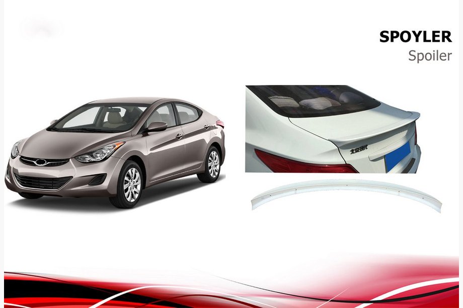 Hyundai Accent 2011-2017 Spoiler Niken V1 (primed for painting) Image