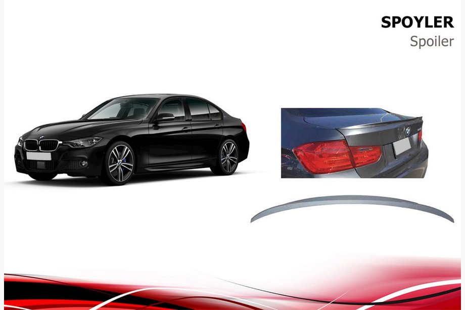BMW 3 Series F30/F31 2012-2019 Niken Spoiler (primed for painting) Image