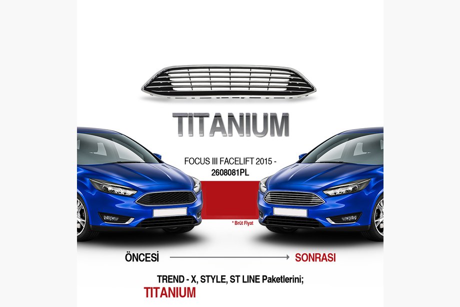 Ford Focus III 2011-2017 Front Grille (Titanium) Photo 3