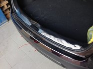 Nissan Qashqai 2007-2010 Rear bumper protector with rubber inserts (stainless steel) photo 2