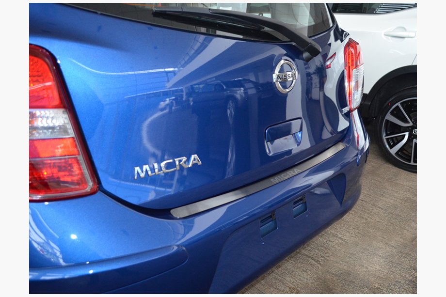 Nissan Micra K13 2011-2016 Rear bumper protector Natanika (stainless steel) Image