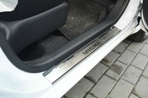 Nissan Micra K13 2011-2016 Natanika Premium Door Sill Protectors (4 pcs, Stainless Steel) photo 1
