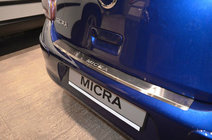 Nissan Micra K13 2011-2016 Rear bumper protector with lip Nataniko (stainless steel) photo 1
