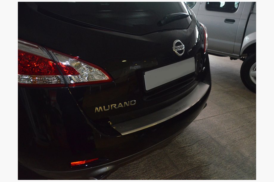 Nissan Murano 2008-2014 Rear bumper protector with lip Nataniko (stainless steel) Image