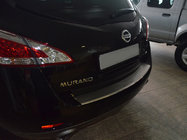 Nissan Murano 2008-2014 Rear bumper protector with lip Nataniko (stainless steel) photo 1