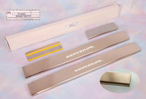 Nissan Tiida 2011-2014 Door Sill Protectors Natanika Standard (4 pcs, Stainless Steel) photo 1