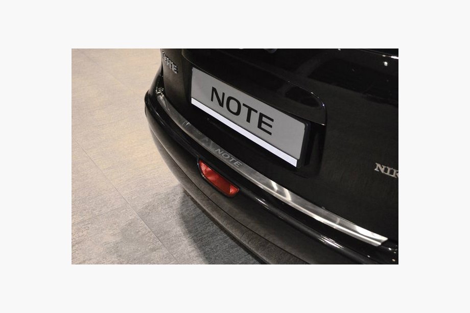 Nissan Note 2004-2012 Rear bumper protector with lip Nataniko (2005-2007, stainless steel) Image