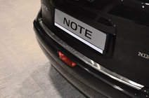 Nissan Note 2004-2012 Rear bumper protector with lip Nataniko (2005-2007, stainless steel) photo 1