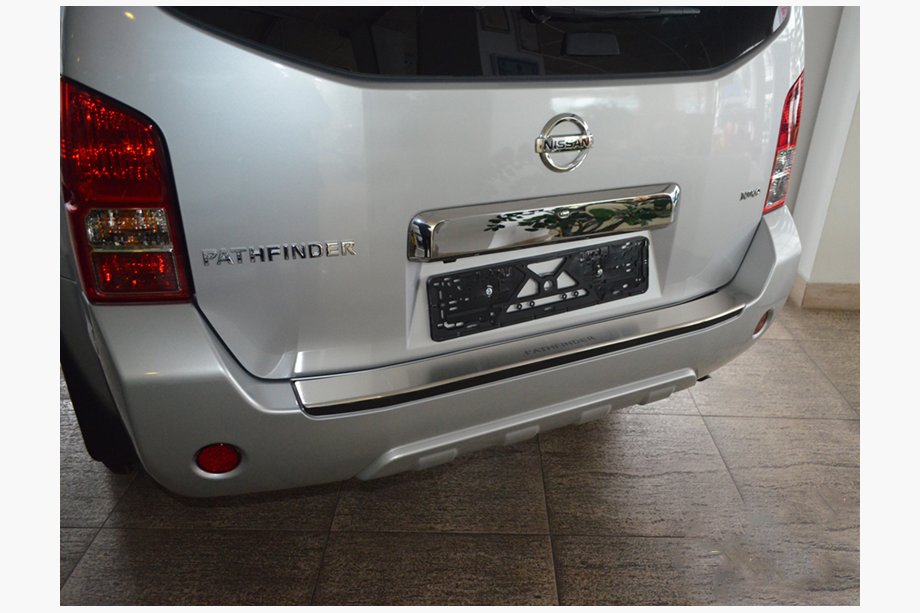Nissan Pathfinder R51 2005-2014 Rear bumper protector with lip Nataniko (stainless steel) Image