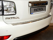 Nissan Patrol Y62 2010-2024 Rear bumper protector with lip Nataniko (stainless steel) photo 1
