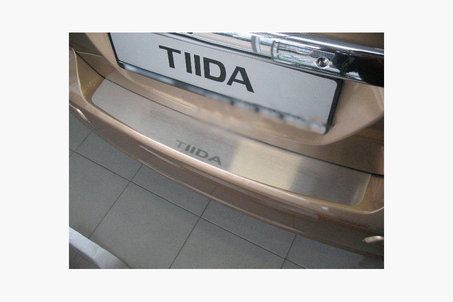 Nissan Tiida 2004-2011 Rear bumper protector Nataniko (stainless steel) Image