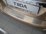 Nissan Tiida 2004-2011 Rear bumper protector Nataniko (stainless steel) photo 1