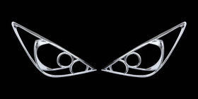 Nissan Tiida 2004-2011 Chrome Tail Light Covers (2 pcs, plastic) photo 1