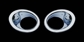 Nissan Qashqai 2007-2010 Chrome Fog Light Covers with Recess (2 pcs, plastic) photo 4