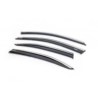 Window Deflectors with Chrome Trim LiftBack (4 pcs, Niken) photo 3