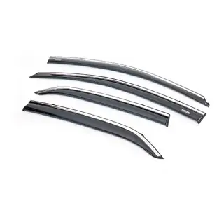 Window deflectors with chrome trim (4 pcs, Niken)