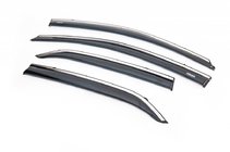 Toyota Corolla 2007-2013 Window deflectors with chrome trim (4 pcs, Niken) photo 1