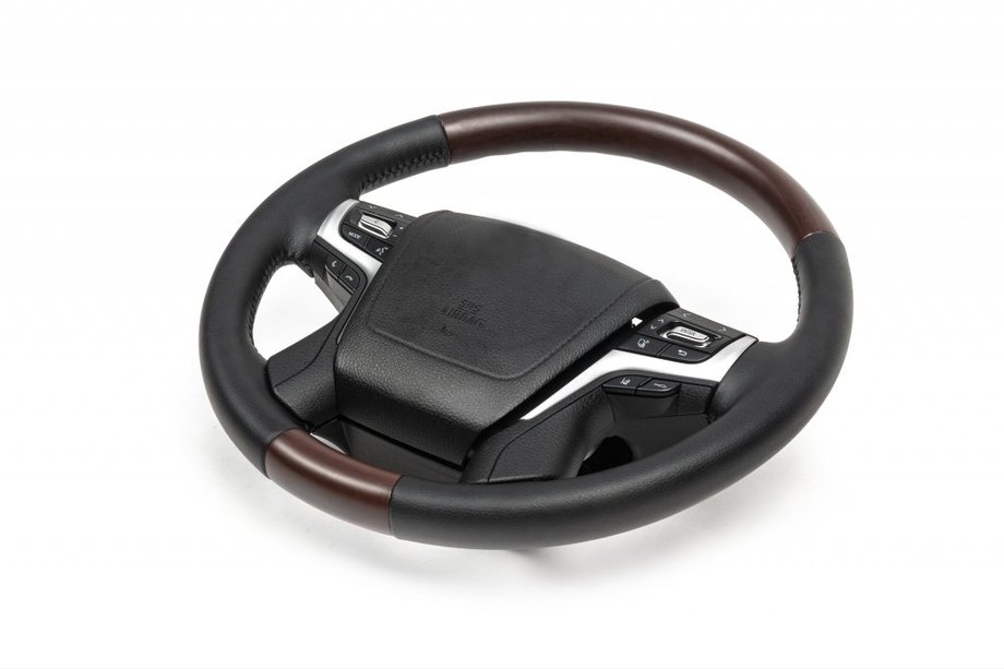 Toyota Land Cruiser 200 2007-2021 Steering wheel assembly (dark wood) Image