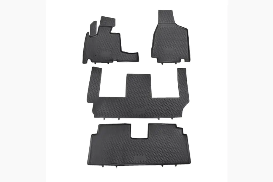 Chrysler Voyager 2001-2007 Rubber floor mats (3 rows) interior (4 pcs, Novline) Grand (RT) Image