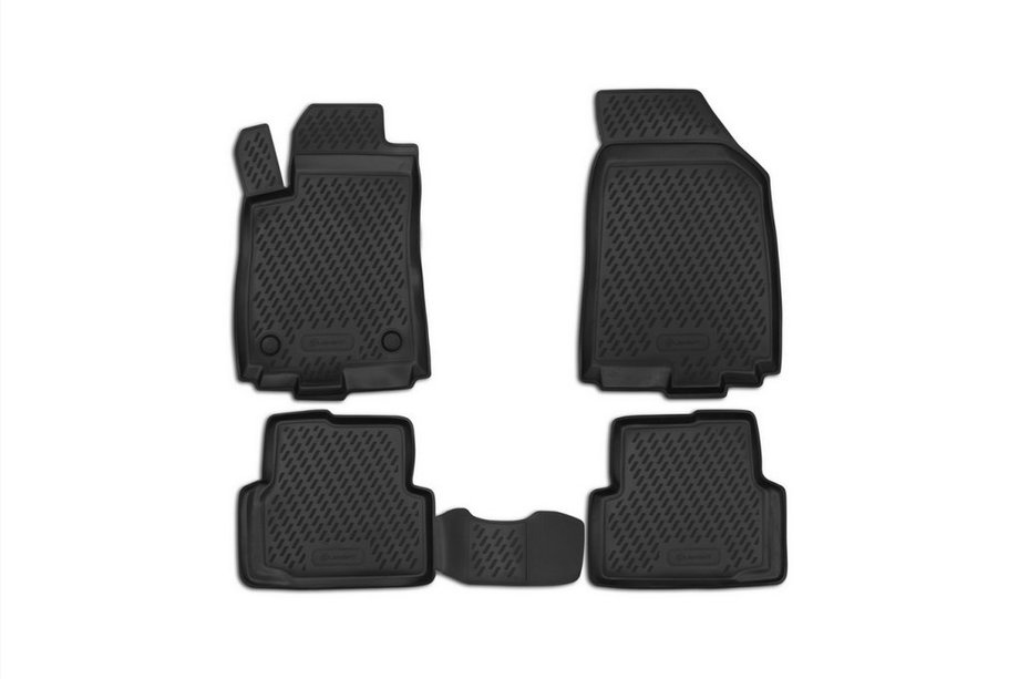 Chevrolet Aveo T300 2011-2020 Rubber floor mats (4 pcs, Novline) Image