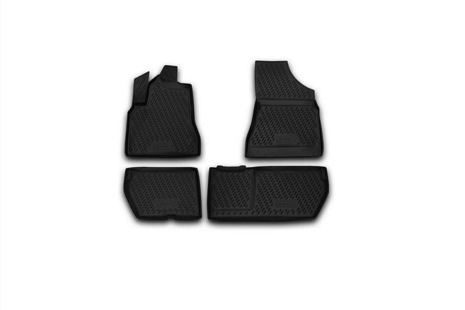 Citroen Berlingo 2008-2018 Rubber floor mats (4 pcs, Novline) Image