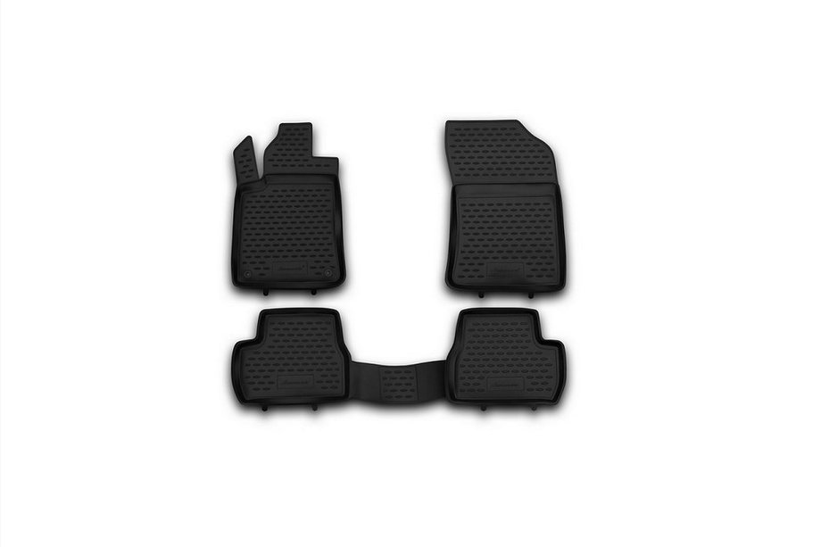 Citroen C-1 2005-2014 (2010↗) Rubber Floor Mats (4 pcs, Novline) Photo 1