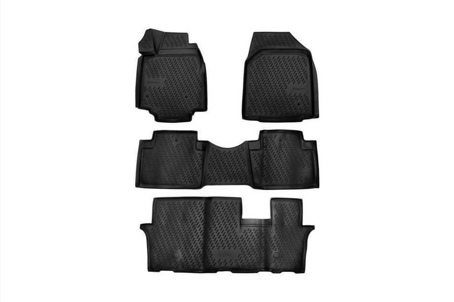 Honda Pilot 2008-2015 3D Rubber Floor Mats for Interior (4 pcs, Novline) Image